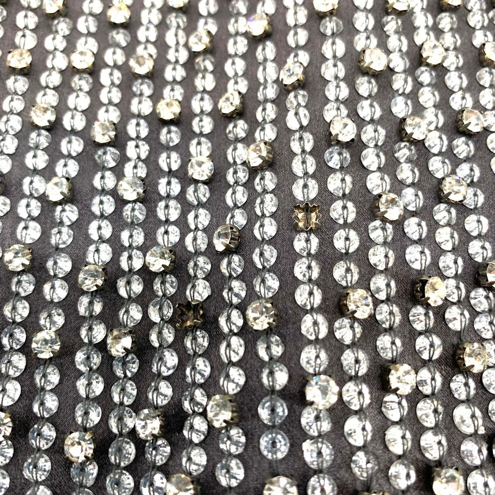 Haute Hippie Womens Gray Silk Sequin Crystal Embellished Cropped Bolero Vest M - Picture 11 of 12